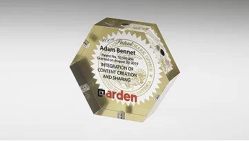 Tribute Crystal Patent Award
